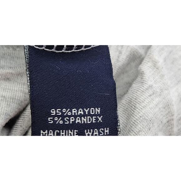 Terre Bleue Gray Heathered Short Sleeves Top Large Lightweight Flowy Stretchy - Picture 5 of 5